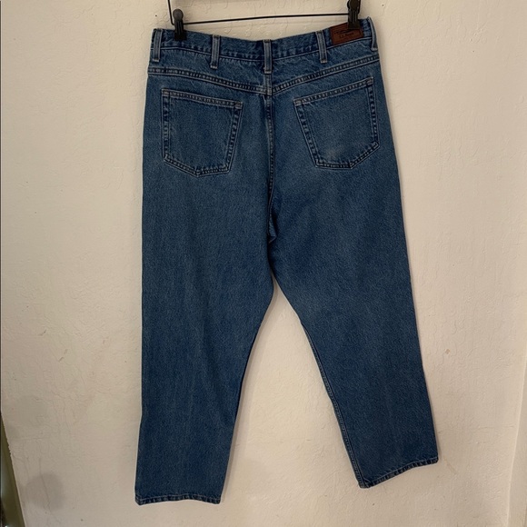 LL Bean Mens Jeans Comfort Waist 36x32 100% Cotton Hidden Elastic - Picture 6 of 9